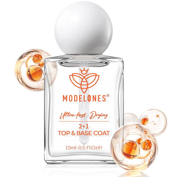 modelones 3-in-One Nail Polish Top Coat and Base Coat, Nail Strengthener, 15 Ml Clear Nail Polish Quick Dry Long Lasting Shine Chip Fade Resistant Nails Protect Care 2025 Gifts for Women Trendikart – Shop Trending Products Online in Pakistan