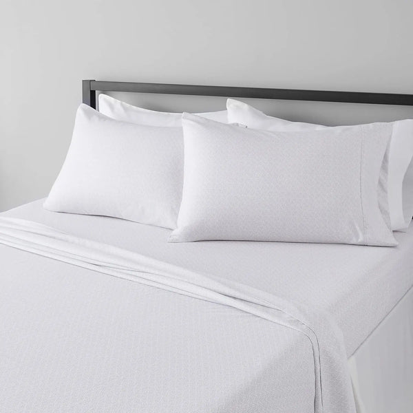 Amazon Basics Lightweight Super Soft, Comfortable Easy Care Microfiber 4 Piece Bed Sheet Set with 14-Inch Deep Pockets, Queen, Gray Crosshatch, Printed Trendikart – Shop Trending Products Online in Pakistan